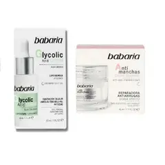 BABARIA - Serum Glicolic Acid + Crema Facial de Anti Manchas -
