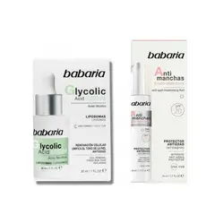 BABARIA - Serum Glicolic Acid + Fluido anti manchas Rostro -