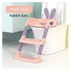 GENERICO - Asiento Bacin para Bebe con Escalera Inodoro Plegable Rosado