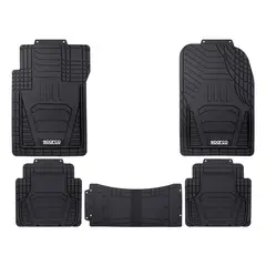 SPARCO - Alfombras de Piso para Auto 5 piezas Negro SPF509BK-5