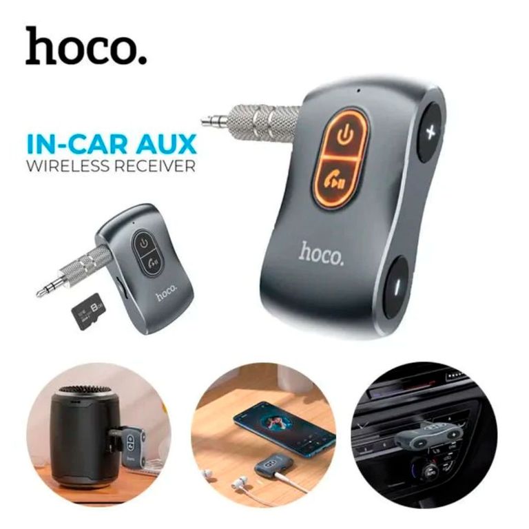 Receptor Bluetooth para coche Automovil E73 Salida AUX de 3,5 mm