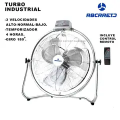 GENERICO - Ventilador De Piso RBC Giratorio De 18 Pulgadas con Control Remoto