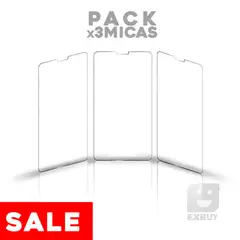 GENERICO - Pack x3 Mica Vidrio Simple para iPhone 15