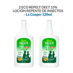 GENERICO - 2 Eco Repelt Deet 15% Loción 120ml - La Cooper