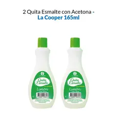 GENERICO - 2 Quita Esmalte con Acetona Limón 165ml - La Cooper