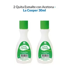 GENERICO - 2 Quita Esmalte con Acetona Limón 30ml - La Cooper