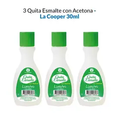 GENERICO - 3 Quita Esmalte con Acetona Limón 30ml - La Cooper