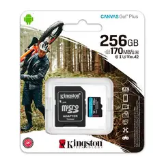 KINGSTON - MicroSD Canvas Go Plus 256 GB Ideal para Gopro 4k
