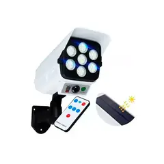 GENERICO - Lampara Solar Recargable Exterior Sensor Movimiento BK-36 Blanco