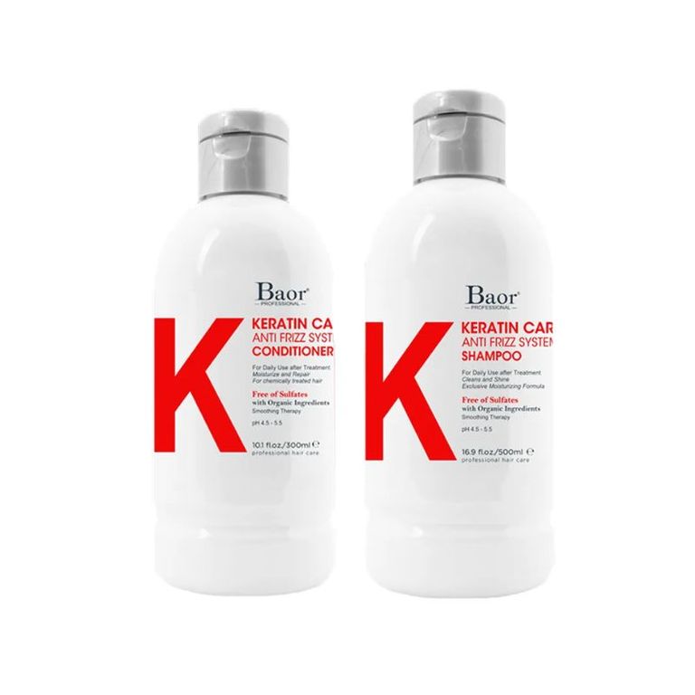 BAOR K - Dúo Keratin Care Shampoo 500ml Acondicionador 300ml