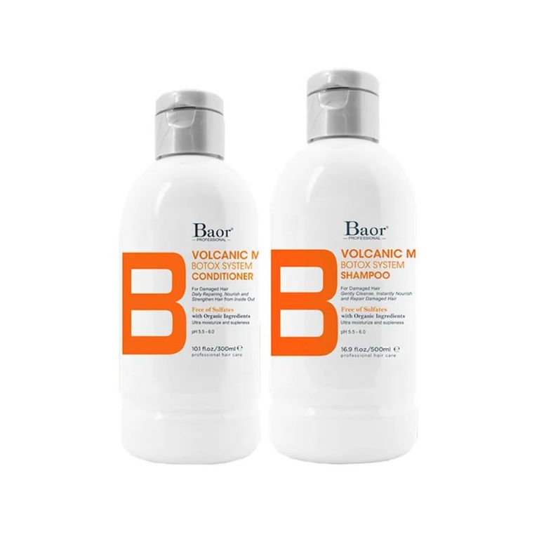 BAOR B - Dúo Volcanic Mud Shampoo 500ml Acondicionador 300ml