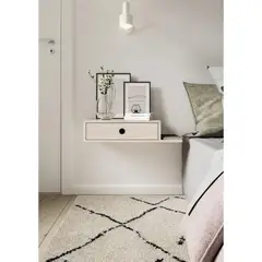 TU MESITA - Velador Flotante Contemporáneo Armani Blanco 45cm