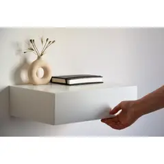 TU MESITA - Velador Flotante Contemporáneo Truman Blanco 48cm