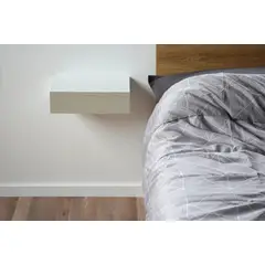 TU MESITA - Velador Flotante Contemporáneo Danés Blanco 48cm