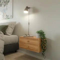TU MESITA - Velador Flotante Contemporáneo Joako Marrón 50cm