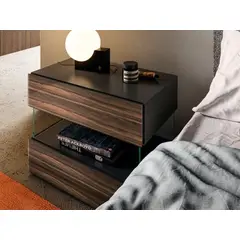 TU MESITA - Velador Contemporáneo Menfi Marrón 73cm