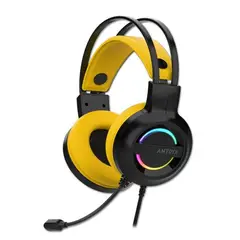 ANTRYX - AURICULAR IRIS-K YELLOW, 7.1 VIRTUAL SURROUND, USB, RAINBOW