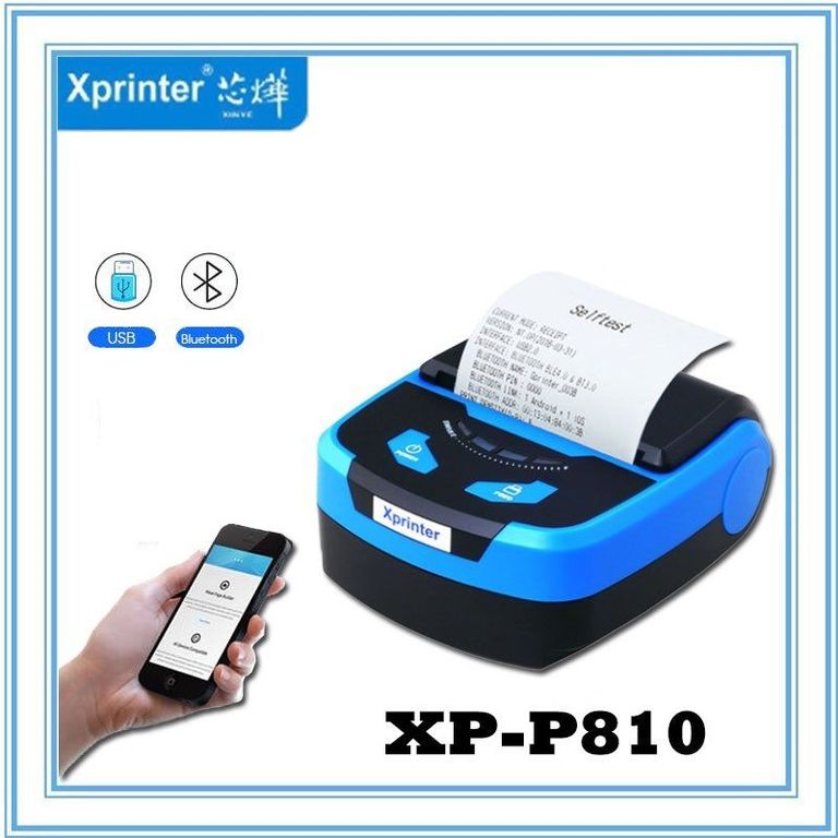 Impresora Termica Portatil Recargable y Bluetooth 80mm XP-P810