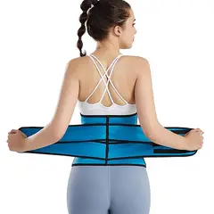 GENERICO - Faja moldeadora reductora de cintura con cierre color AZUL