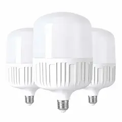 GENERICO - Foco 3 Unidades LED 60W Potente Ahorrador Luz Blanca E27 Bombillo