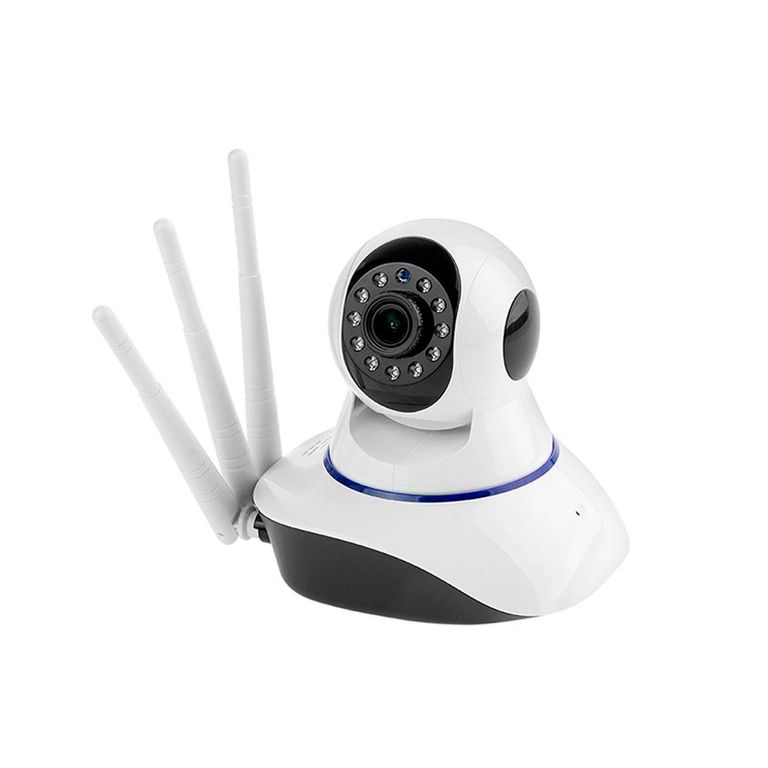 Camara IP Robótica 360 Seguridad 3 Antenas Hd Con Wifi Vision Nocturna