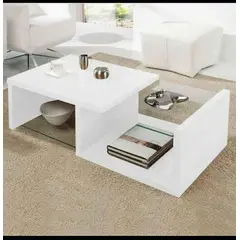 GENERICO - Mesa de Centro Moderno Melamine Blanco TU MESITA