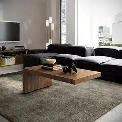 TU MESITA - Mesa de Centro Rusia Melamine Marrón Oscuro