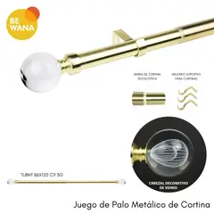 CASATEX - Tubo de Cortina Decorativo Graduable Elegante de 220-300cm