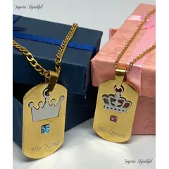 GENERICO - Collar King Queen para enamorado compartir