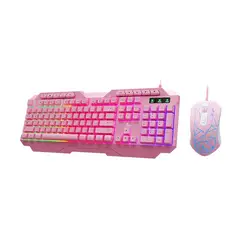 XTECH - COMBO TECLADO Y MOUSE XTK-540S ROSA
