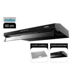MABE - Campana Extractora 60CM CMU6020PB0 - Negro