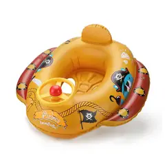 GENERICO - FLOTADOR INFLABLE DE PIRATAS CON ASIENTO Y TIMON PARA NIÑOS