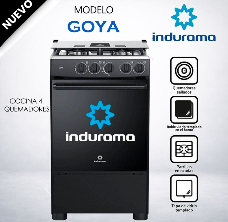 Cocina Goya 4 Hornillas Negra