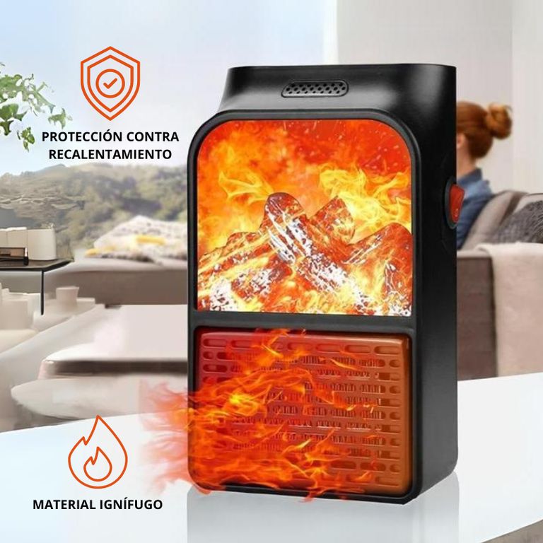 Calefactor Portatil Flame Heater de 900 Watts