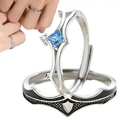 GENERICO - Anillo Para Pareja Doncella y Caballero - Regalo Enamorados novios