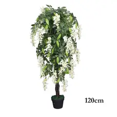 GENERICO - Planta artificial con flores blancas 1.20 m.