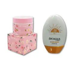 BIOAQUA - PACK BLOQUEADOR SOLAR 50 SUSCREEN Y CREMA EXFOLIANTE PEACH -