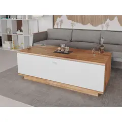 TU MESITA - Mesa de Centro Rossana Moderna Marrón con Blanco