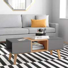 TU MESITA - Mesa de Centro Moderna Gris