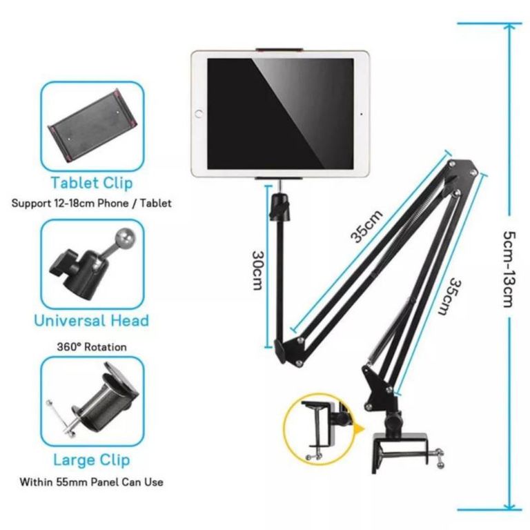 Soporte de Celular Tablet Hasta 10 para Escritorio Cama Plegable 360°