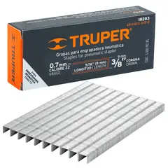 TRUPER - GRAPAS corona 3/8" calibre 22, 8mm, 5000 UNIDADES