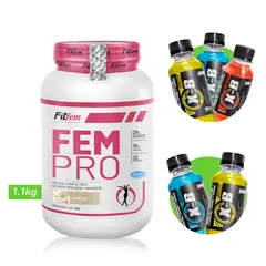 FITFEM - FEM PRO 1KG VAINILLA PROTEÍNA CON REGALOS