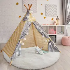 GENERICO - Bajada de cama redonda 100x100CM PERLA