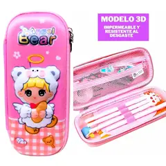 GENERICO - Cartuchera escolar kawaii modelo 3d para niñas - unicornio