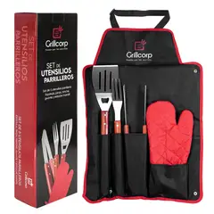 GRILLCORP - Set de Utensilios parrilleros de 5 piezas