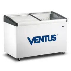 VENTUS - Congeladora Tapa De Vidrio plano inclinado Blanco de 400Lt - CTV-400I