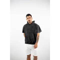 DM DEXMEN - Polera dexmen Wash Capucha Gris