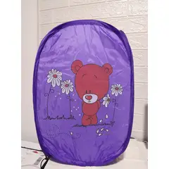 GENERICO - CANASTA CESTA PLEGABLE INFANTIL PARA ROPA SUCIA MORADO
