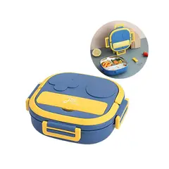 GENERICO - Táper lonchera de acero inoxidable para niños de 3 divisiones