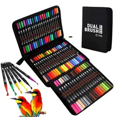 GENERICO - 72 PCS de plumones punta pencil rotuladores doble punta